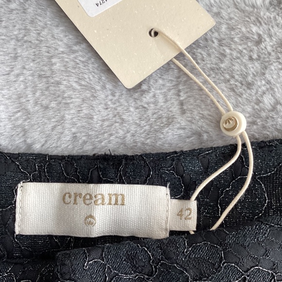 NWT Cream pants European size 42, size 16 black with silver detail - Picture 3 of 10